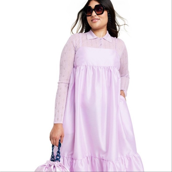 Women's Textured Empire Waist Midi Dress
- Kika Vargas x Target Lavender - Picture 3 of 6
